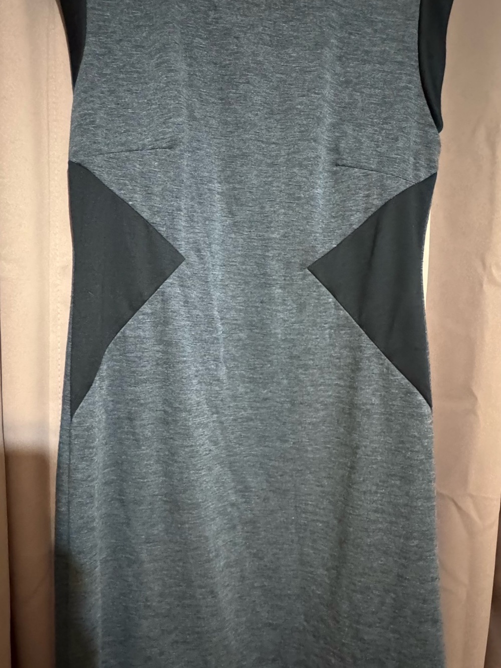 Kupcake Vintage Petite 8P Gray Black Colorblock Sheath Dress Made USA